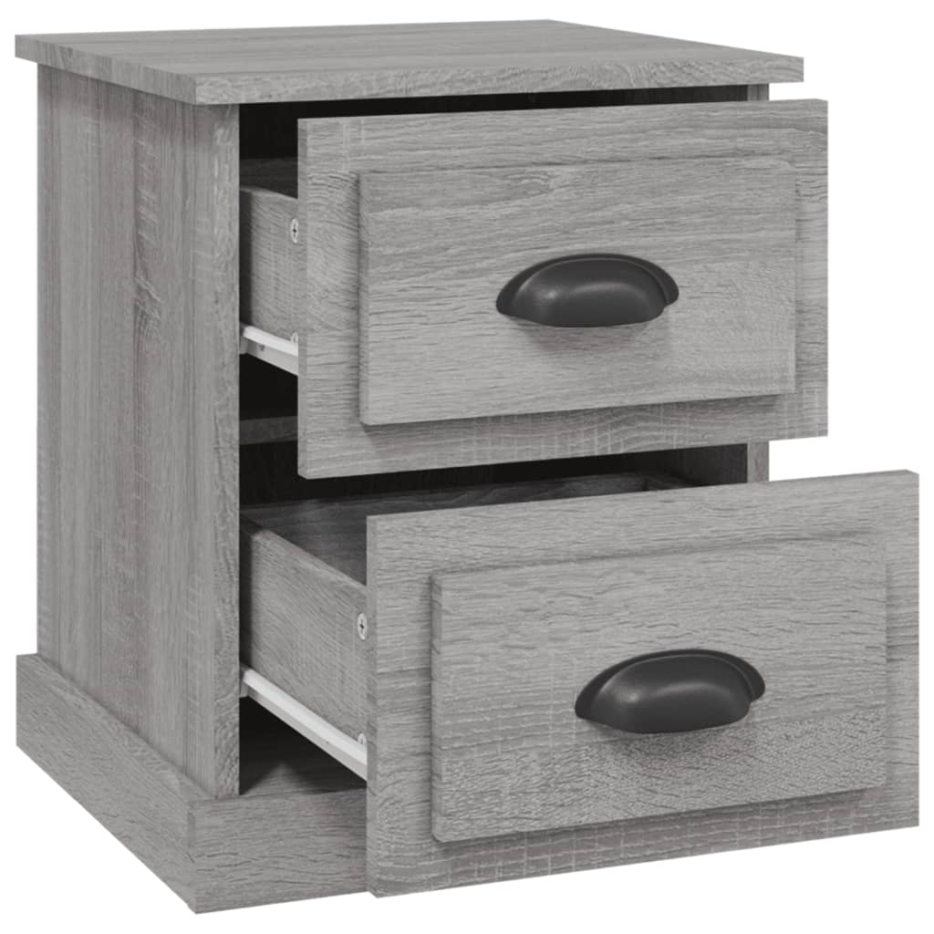 Nachtkastjes 2 St 39X39X47,5 Cm Bewerkt Hout Grijs Sonoma Eiken