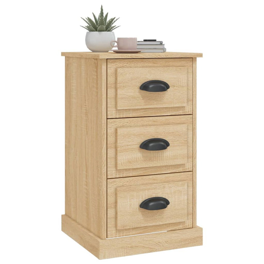 Nachtkastje 39X39X67 Cm Bewerkt Hout Kleurig Sonoma eiken