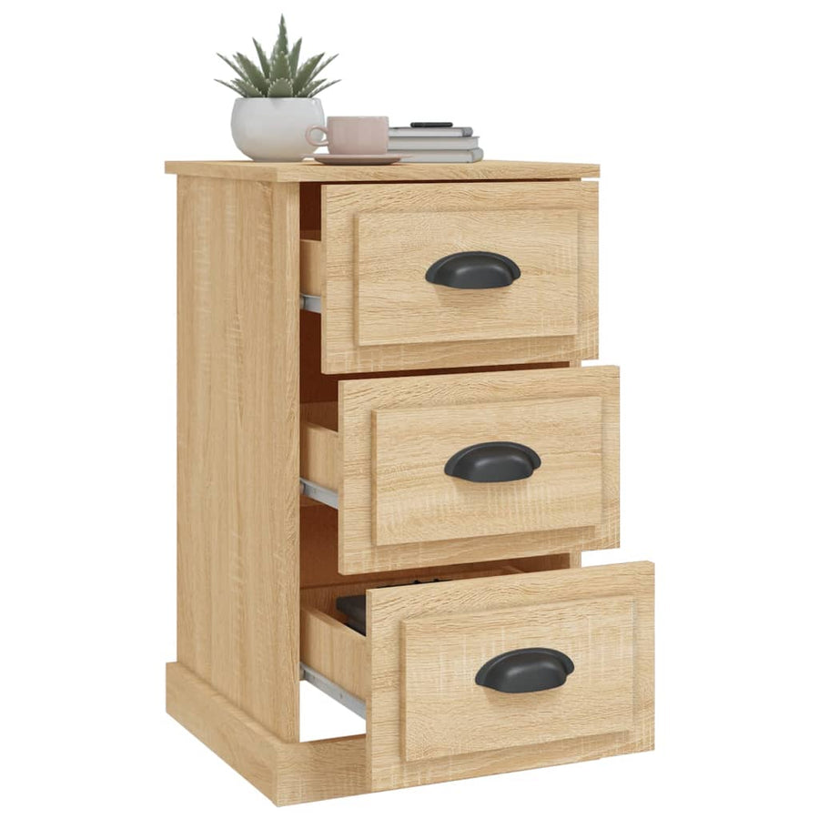 Nachtkastje 39X39X67 Cm Bewerkt Hout Kleurig Sonoma eiken