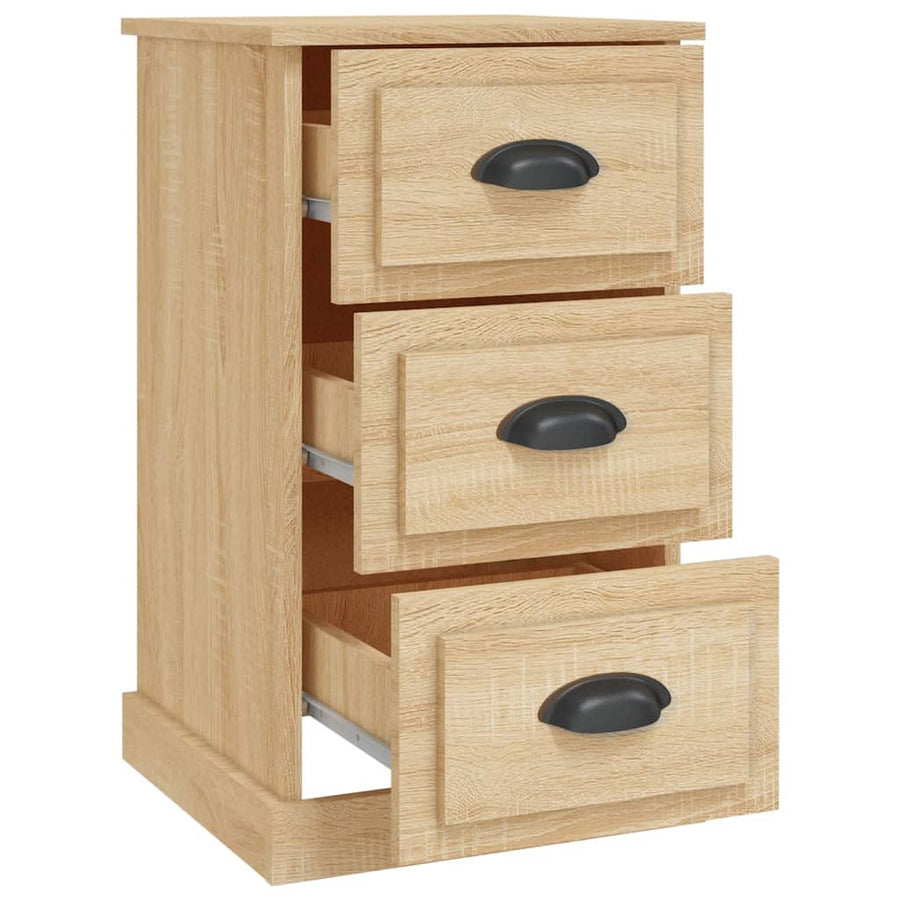 Nachtkastje 39X39X67 Cm Bewerkt Hout Kleurig Sonoma eiken
