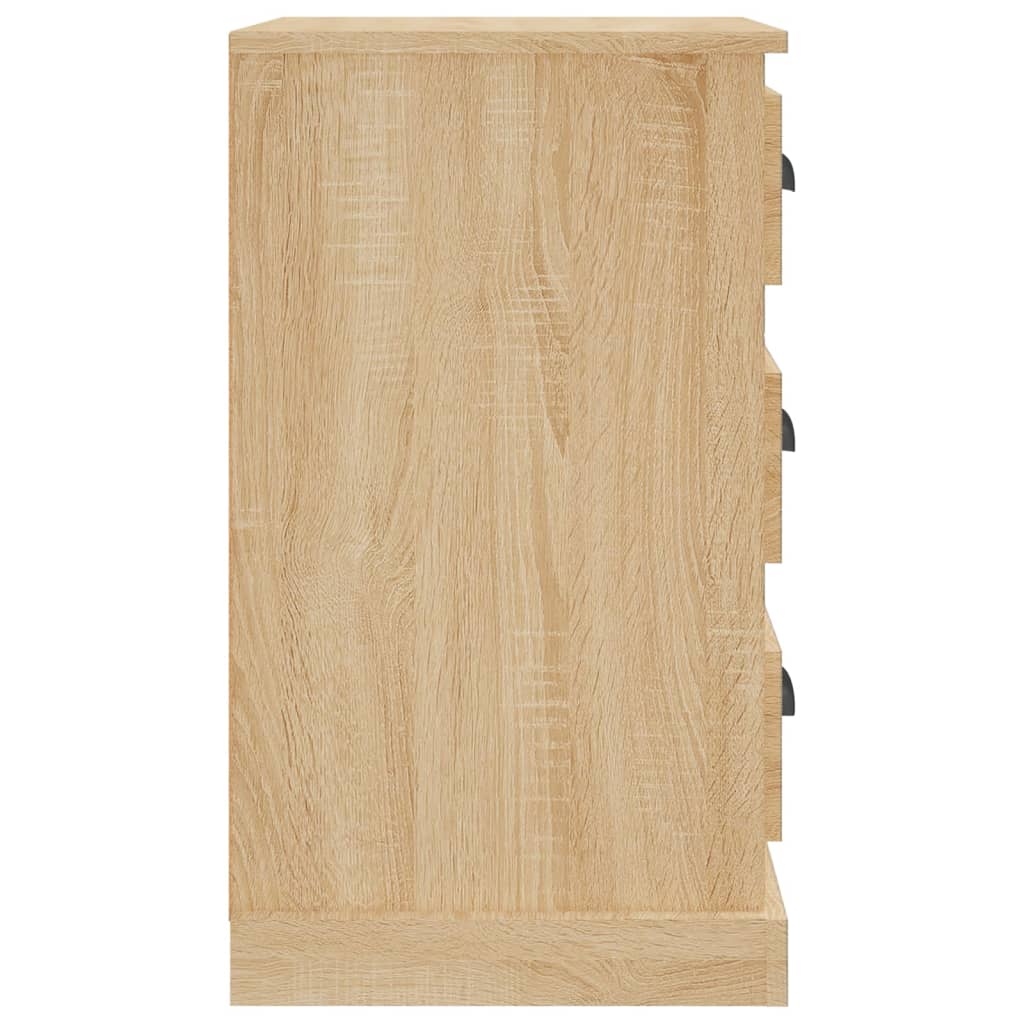 Nachtkastje 39X39X67 Cm Bewerkt Hout Kleurig Sonoma eiken
