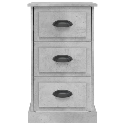 Nachtkastje 39X39X67 Cm Bewerkt Hout Betongrijs