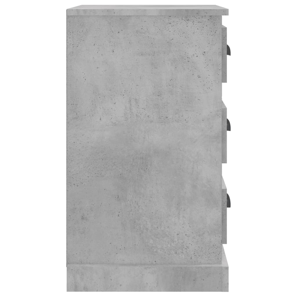 Nachtkastje 39X39X67 Cm Bewerkt Hout Betongrijs