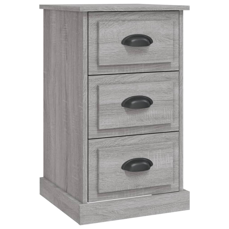 Nachtkastje 39X39X67 Cm Bewerkt Hout Grijs Sonoma Eikenkleurig