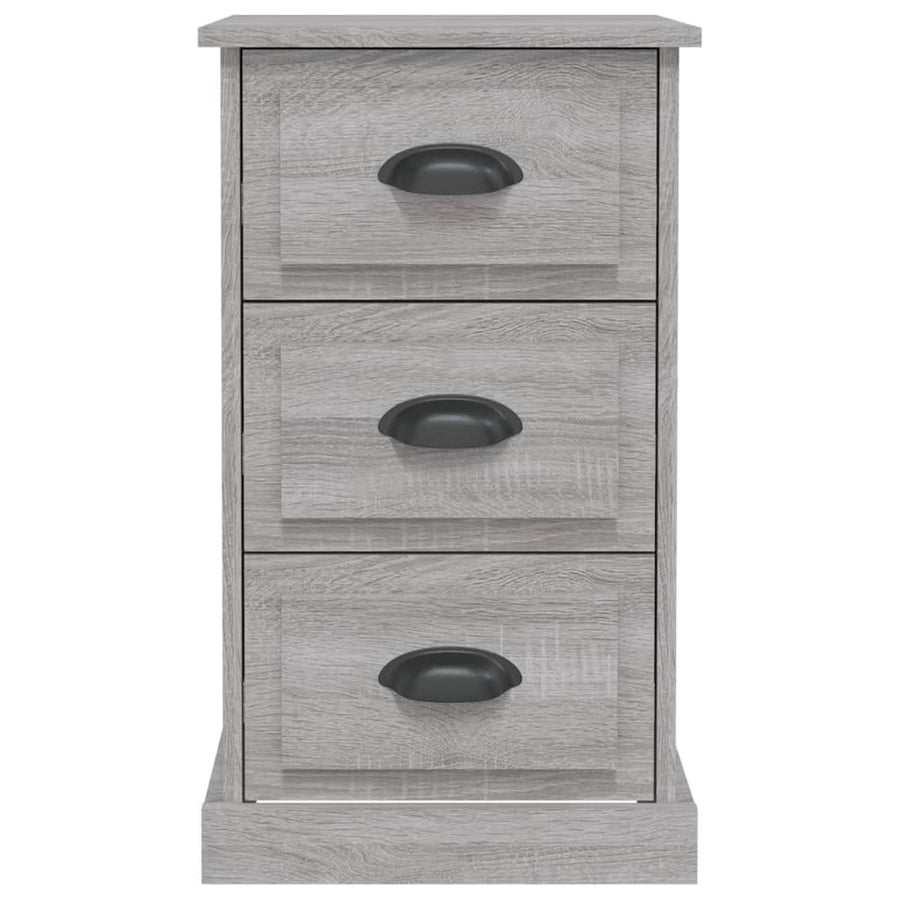 Nachtkastje 39X39X67 Cm Bewerkt Hout Grijs Sonoma Eikenkleurig