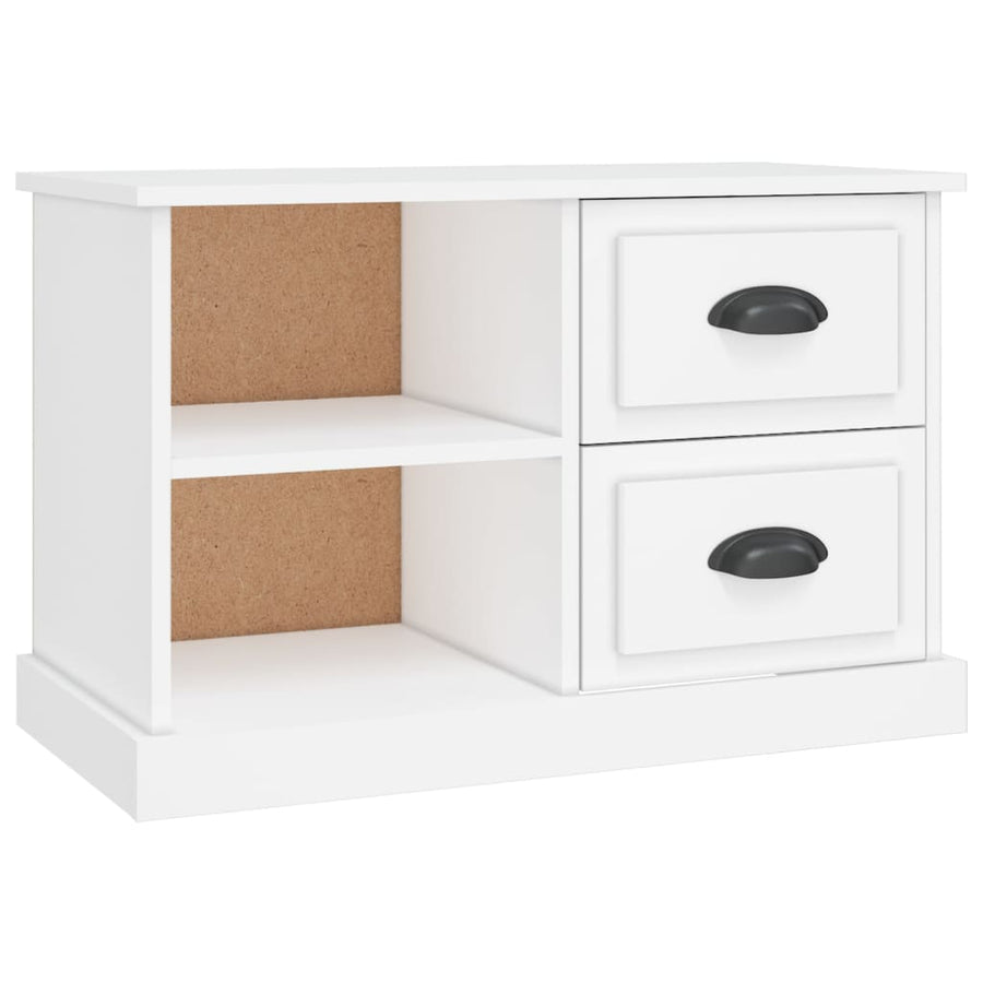Tv-Meubel 73X35,5X47,5 Cm Bewerkt Hout 73 x 35.5 x 47.5 cm Wit
