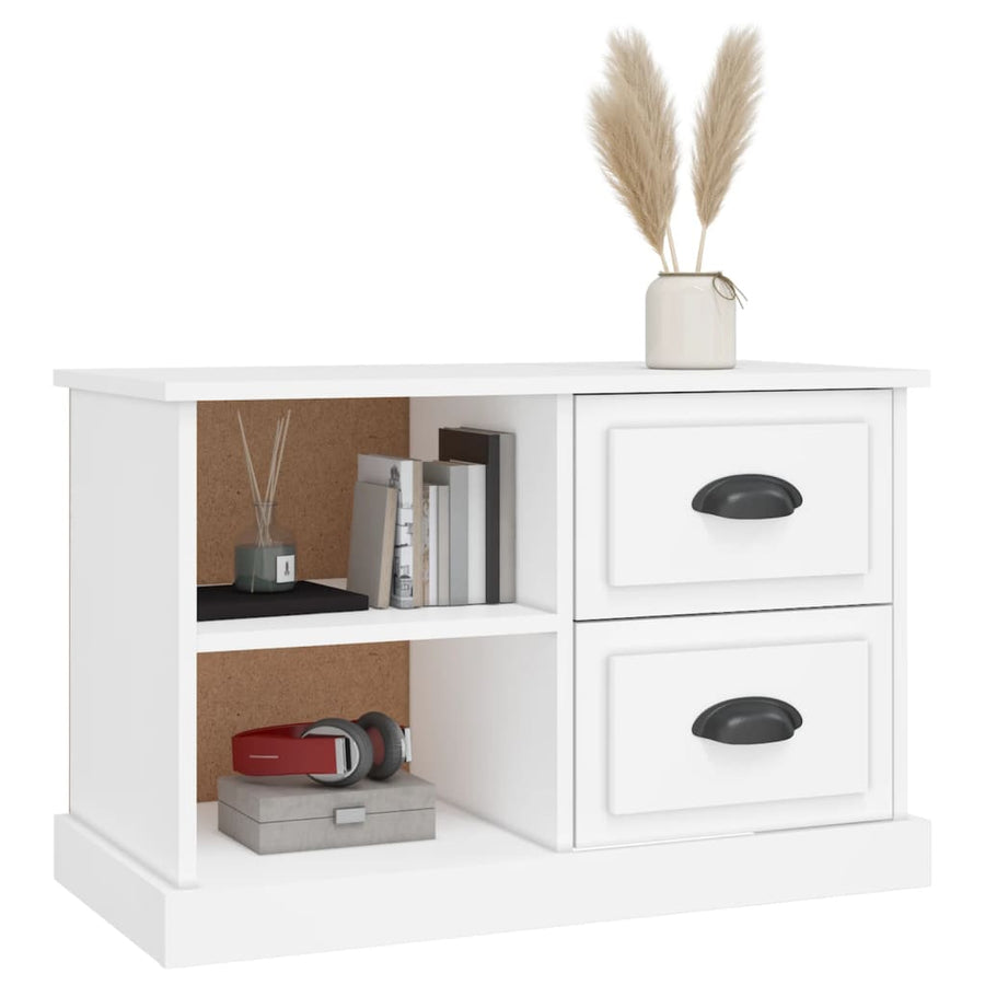 Tv-Meubel 73X35,5X47,5 Cm Bewerkt Hout 73 x 35.5 x 47.5 cm Wit