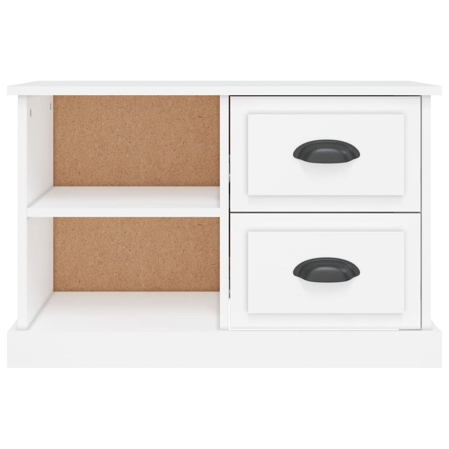 Tv-Meubel 73X35,5X47,5 Cm Bewerkt Hout 73 x 35.5 x 47.5 cm Wit