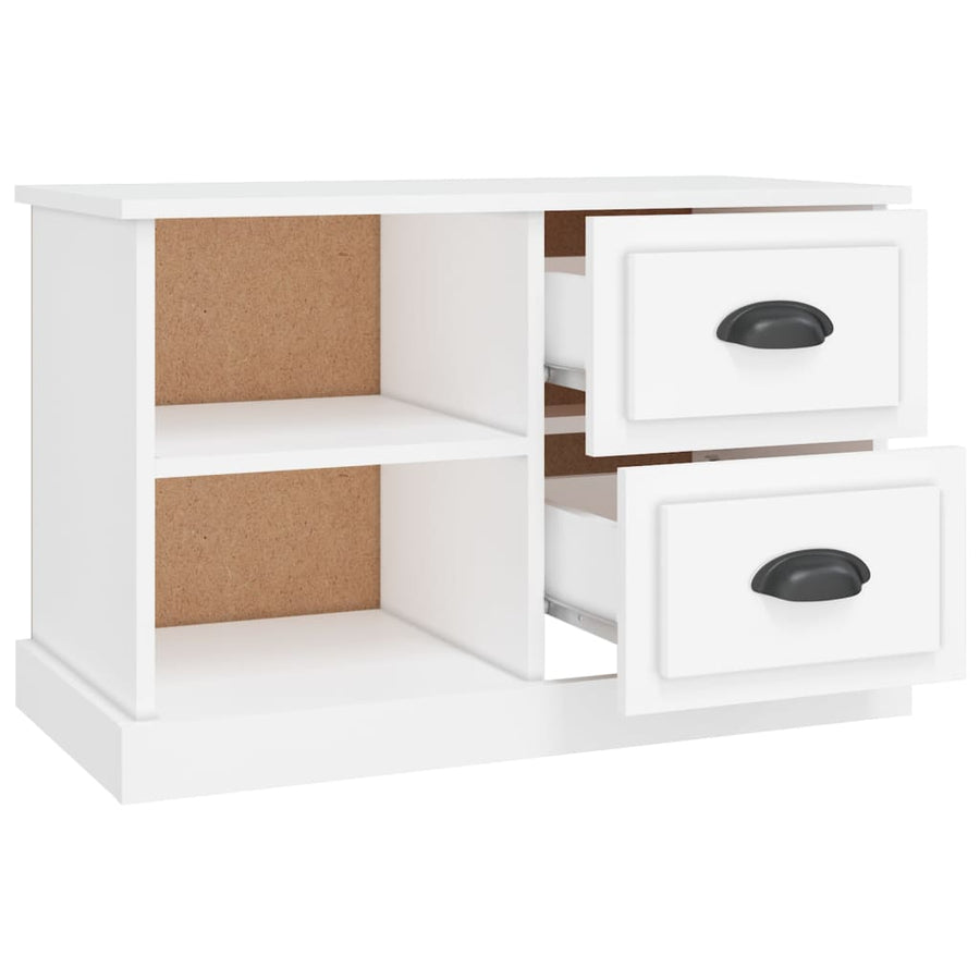Tv-Meubel 73X35,5X47,5 Cm Bewerkt Hout 73 x 35.5 x 47.5 cm Wit