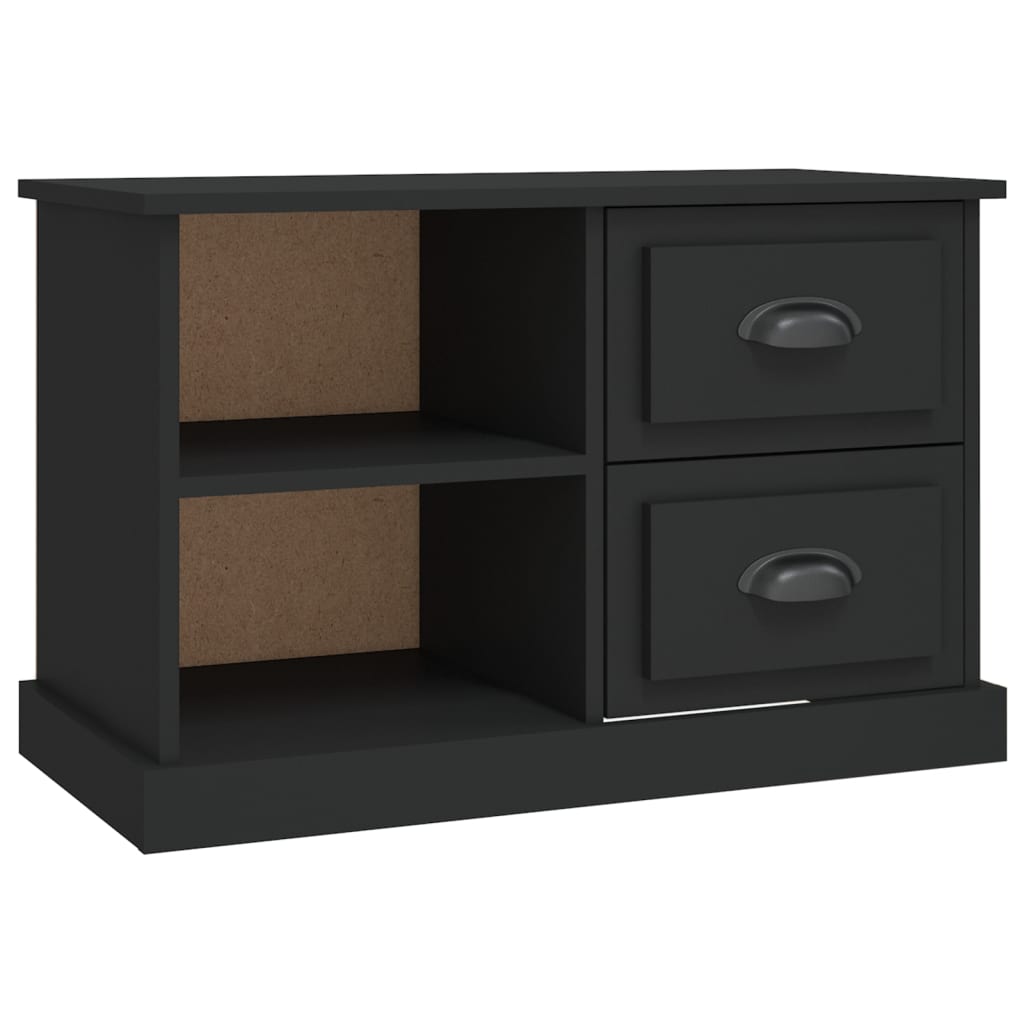 Tv-Meubel 73X35,5X47,5 Cm Bewerkt Hout 73 x 35.5 x 47.5 cm Zwart