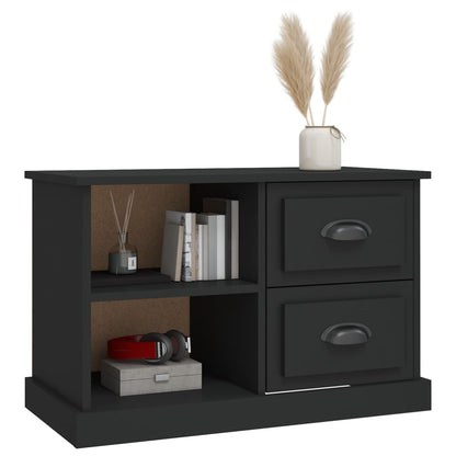 Tv-Meubel 73X35,5X47,5 Cm Bewerkt Hout 73 x 35.5 x 47.5 cm Zwart
