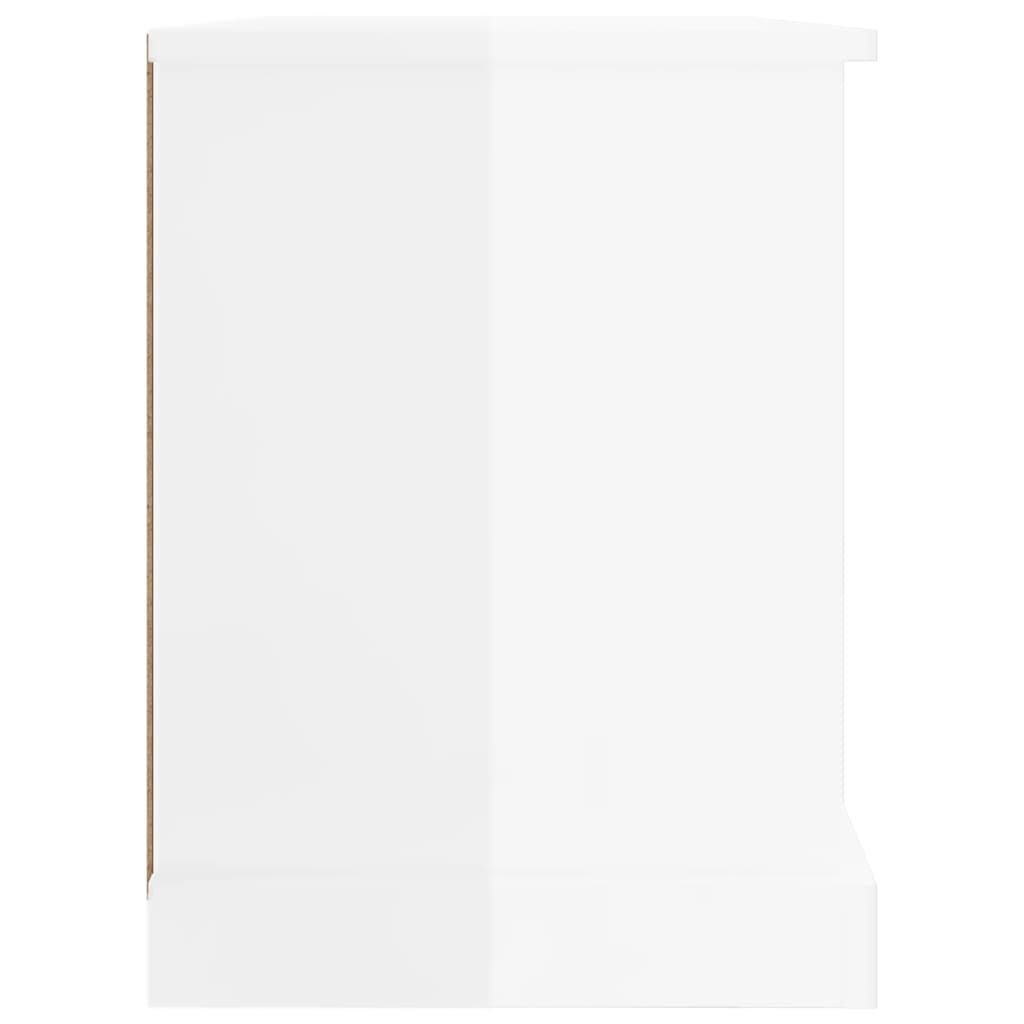 Tv-meubel 73x35,5x47,5 cm bewerkt hout hoogglans wit