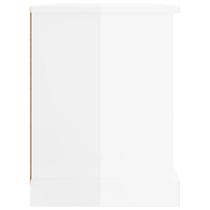 Tv-meubel 73x35,5x47,5 cm bewerkt hout hoogglans wit