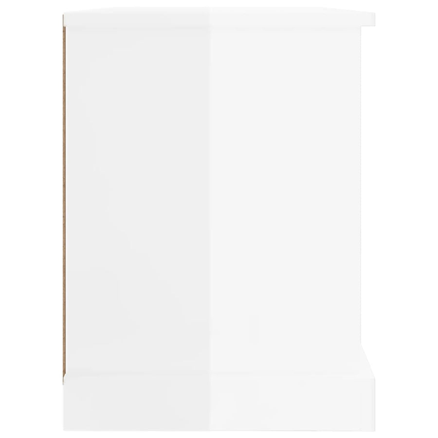 Tv-meubel 73x35,5x47,5 cm bewerkt hout hoogglans wit