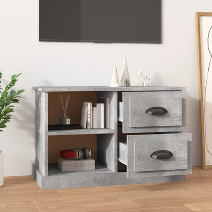 Tv-Meubel 73X35,5X47,5 Cm Bewerkt Hout 73 x 35.5 x 47.5 cm Betongrijs