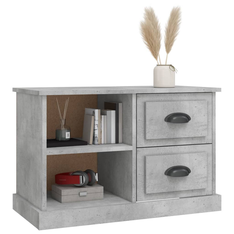 Tv-Meubel 73X35,5X47,5 Cm Bewerkt Hout 73 x 35.5 x 47.5 cm Betongrijs