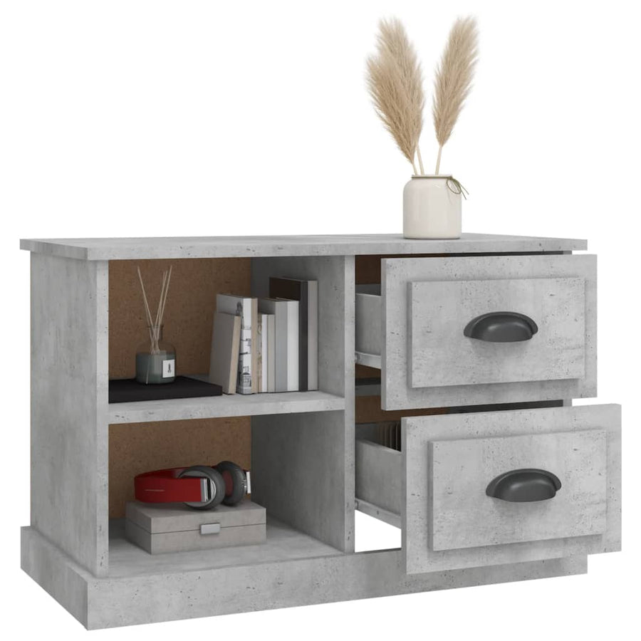 Tv-Meubel 73X35,5X47,5 Cm Bewerkt Hout 73 x 35.5 x 47.5 cm Betongrijs