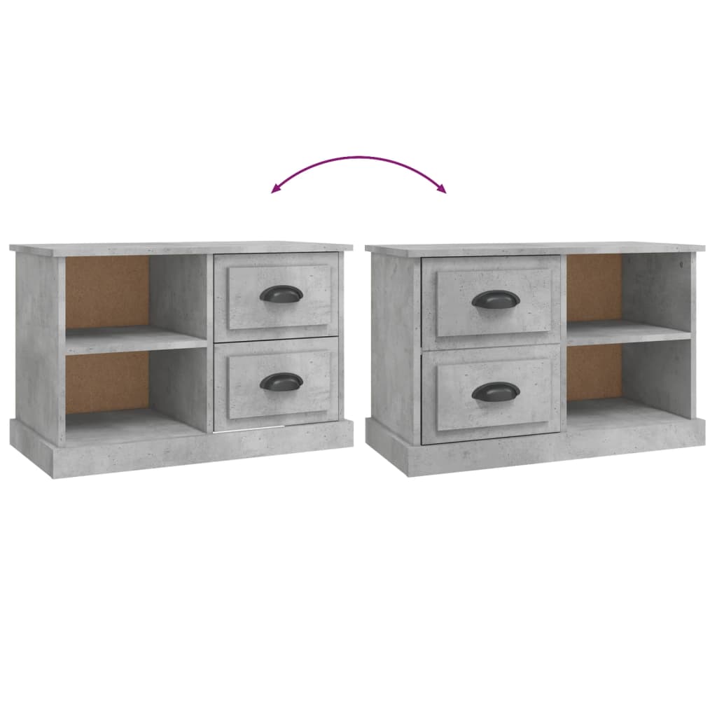 Tv-Meubel 73X35,5X47,5 Cm Bewerkt Hout 73 x 35.5 x 47.5 cm Betongrijs