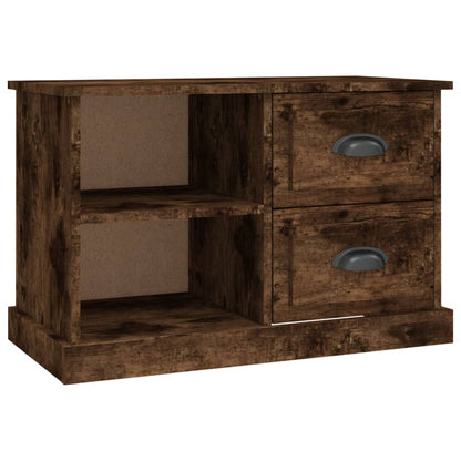 Tv-Meubel 73X35,5X47,5 Cm Bewerkt Hout Kleurig 73 x 35.5 x 47.5 cm Gerookt eiken