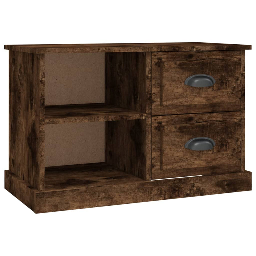 Tv-Meubel 73X35,5X47,5 Cm Bewerkt Hout Kleurig 73 x 35.5 x 47.5 cm Gerookt eiken