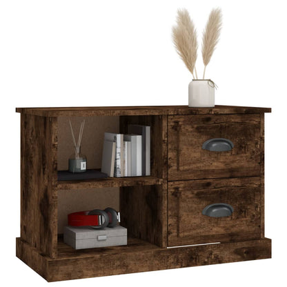 Tv-Meubel 73X35,5X47,5 Cm Bewerkt Hout Kleurig 73 x 35.5 x 47.5 cm Gerookt eiken