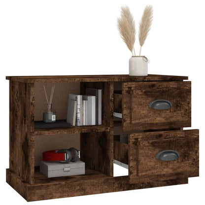 Tv-Meubel 73X35,5X47,5 Cm Bewerkt Hout Kleurig 73 x 35.5 x 47.5 cm Gerookt eiken
