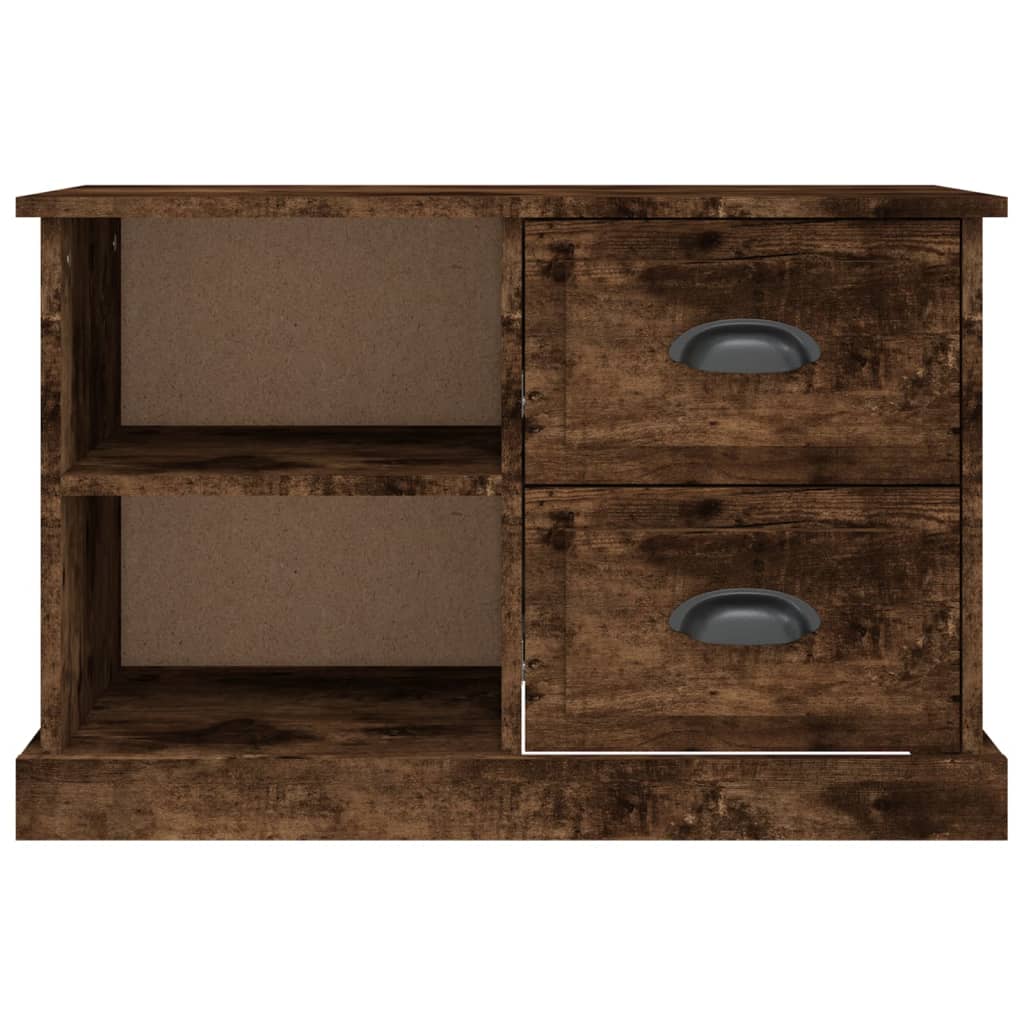 Tv-Meubel 73X35,5X47,5 Cm Bewerkt Hout Kleurig 73 x 35.5 x 47.5 cm Gerookt eiken