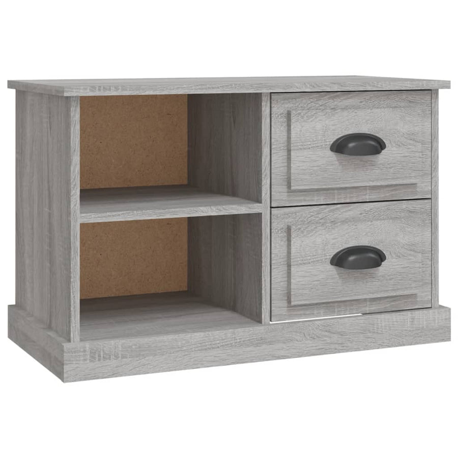 Tv-Meubel 73X35,5X47,5 Cm Bewerkt Hout Eikenkleur 73 x 35.5 x 47.5 cm Grijs sonoma