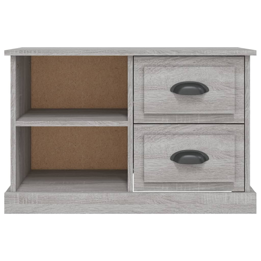 Tv-Meubel 73X35,5X47,5 Cm Bewerkt Hout Eikenkleur 73 x 35.5 x 47.5 cm Grijs sonoma