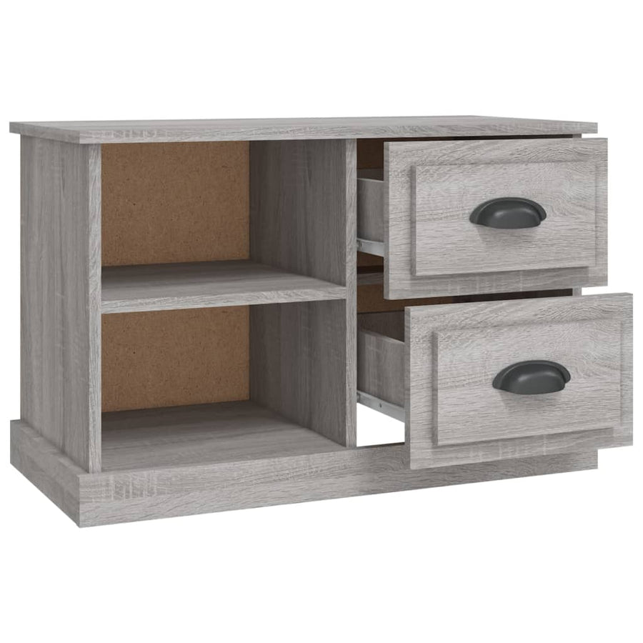 Tv-Meubel 73X35,5X47,5 Cm Bewerkt Hout Eikenkleur 73 x 35.5 x 47.5 cm Grijs sonoma
