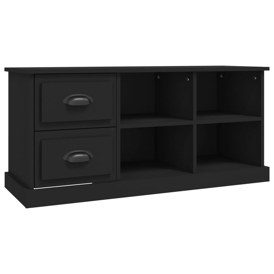 Tv-Meubel 02X35,5X47,5 Cm Bewerkt Hout 102 x 35.5 x 47.5 cm Zwart