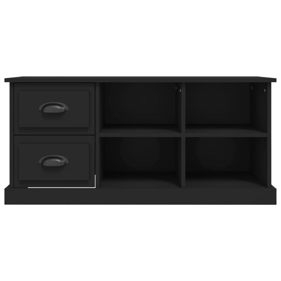 Tv-Meubel 02X35,5X47,5 Cm Bewerkt Hout 102 x 35.5 x 47.5 cm Zwart