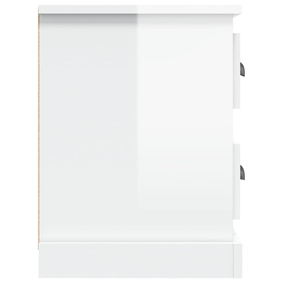 Tv-Meubel 02X35,5X47,5 Cm Bewerkt Hout 102 x 35.5 x 47.5 cm Hoogglans wit