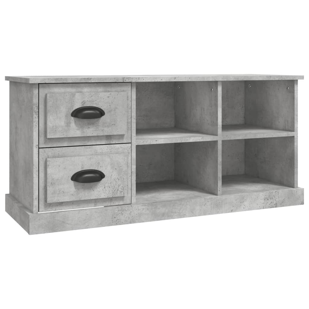 Tv-Meubel 02X35,5X47,5 Cm Bewerkt Hout 102 x 35.5 x 47.5 cm Betongrijs