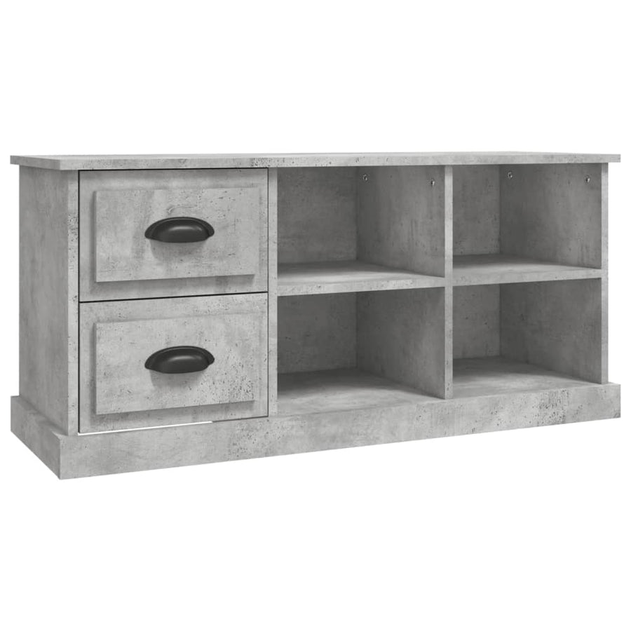 Tv-Meubel 02X35,5X47,5 Cm Bewerkt Hout 102 x 35.5 x 47.5 cm Betongrijs