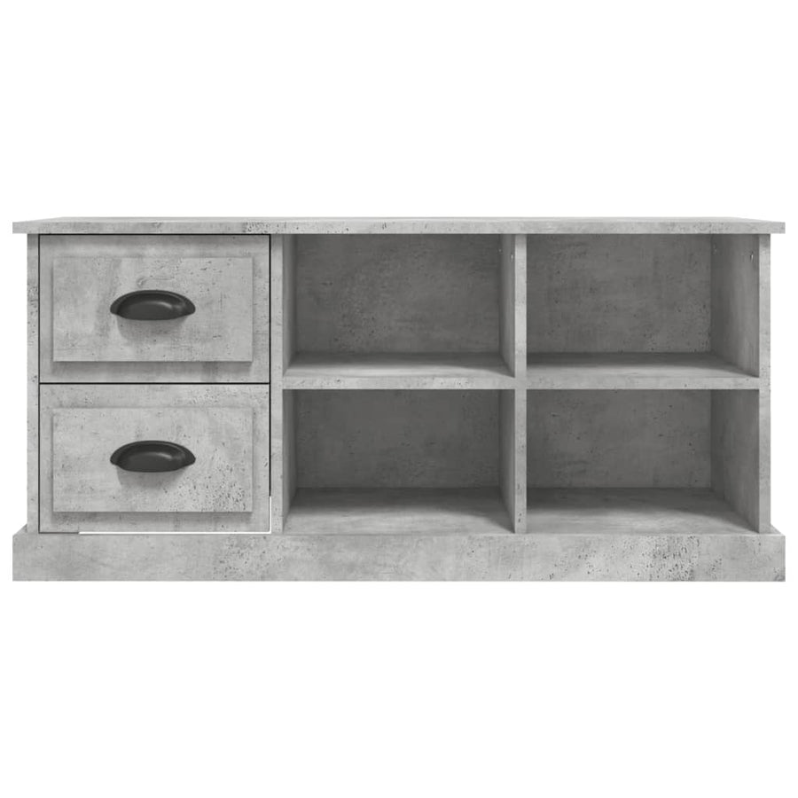 Tv-Meubel 02X35,5X47,5 Cm Bewerkt Hout 102 x 35.5 x 47.5 cm Betongrijs