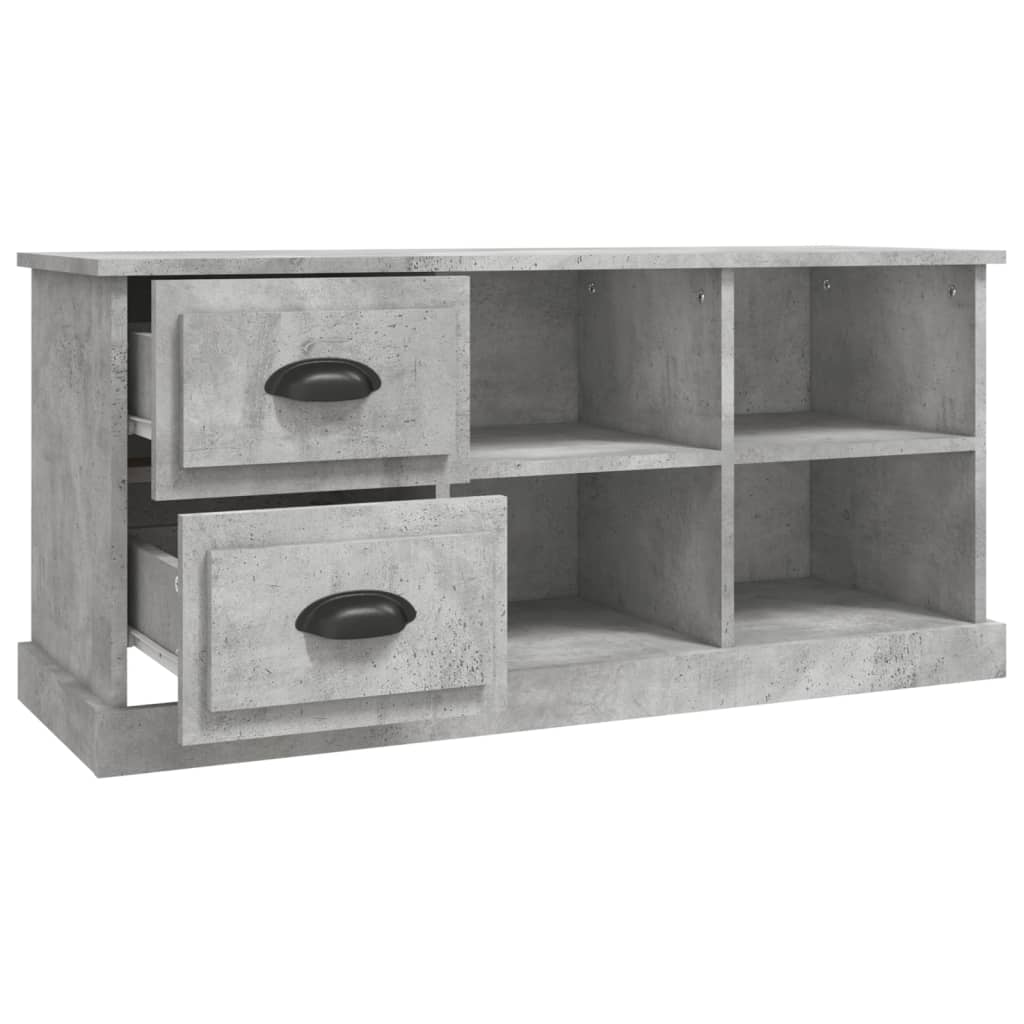 Tv-Meubel 02X35,5X47,5 Cm Bewerkt Hout 102 x 35.5 x 47.5 cm Betongrijs