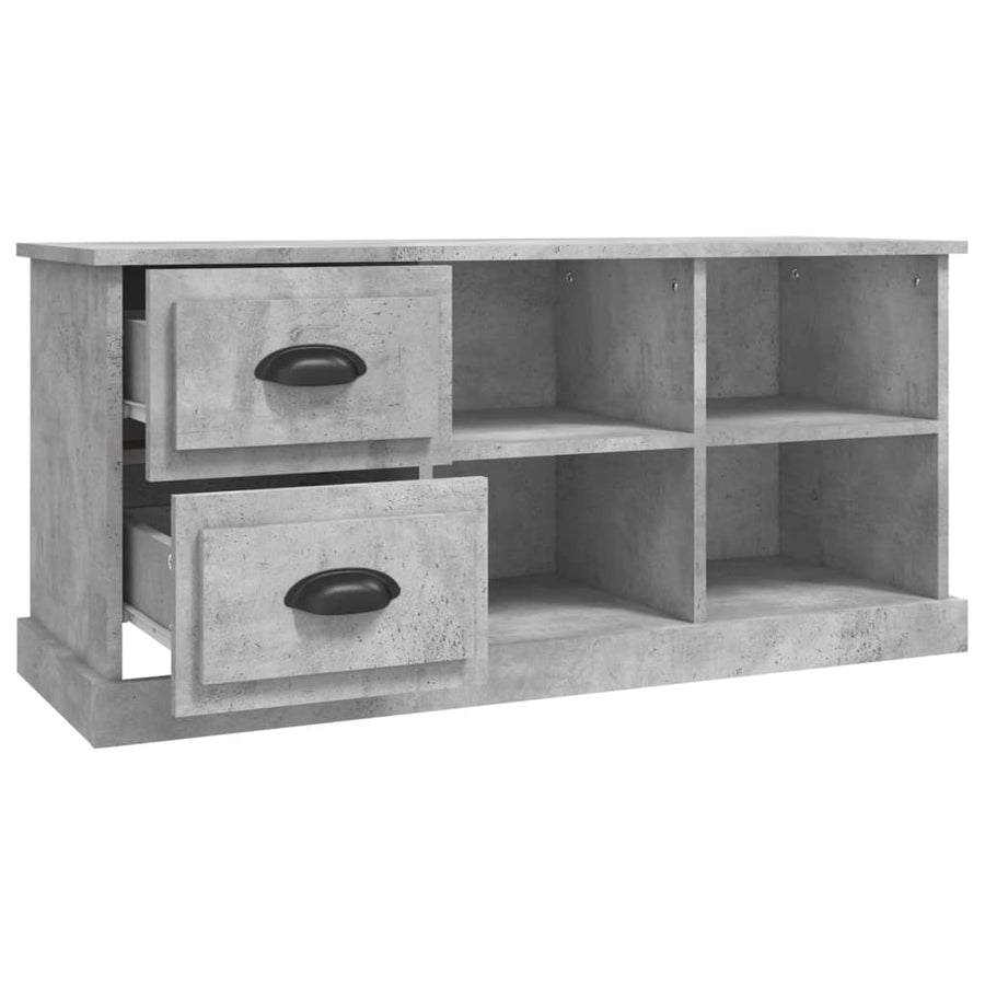 Tv-Meubel 02X35,5X47,5 Cm Bewerkt Hout 102 x 35.5 x 47.5 cm Betongrijs