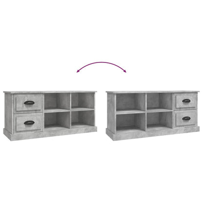 Tv-Meubel 02X35,5X47,5 Cm Bewerkt Hout 102 x 35.5 x 47.5 cm Betongrijs
