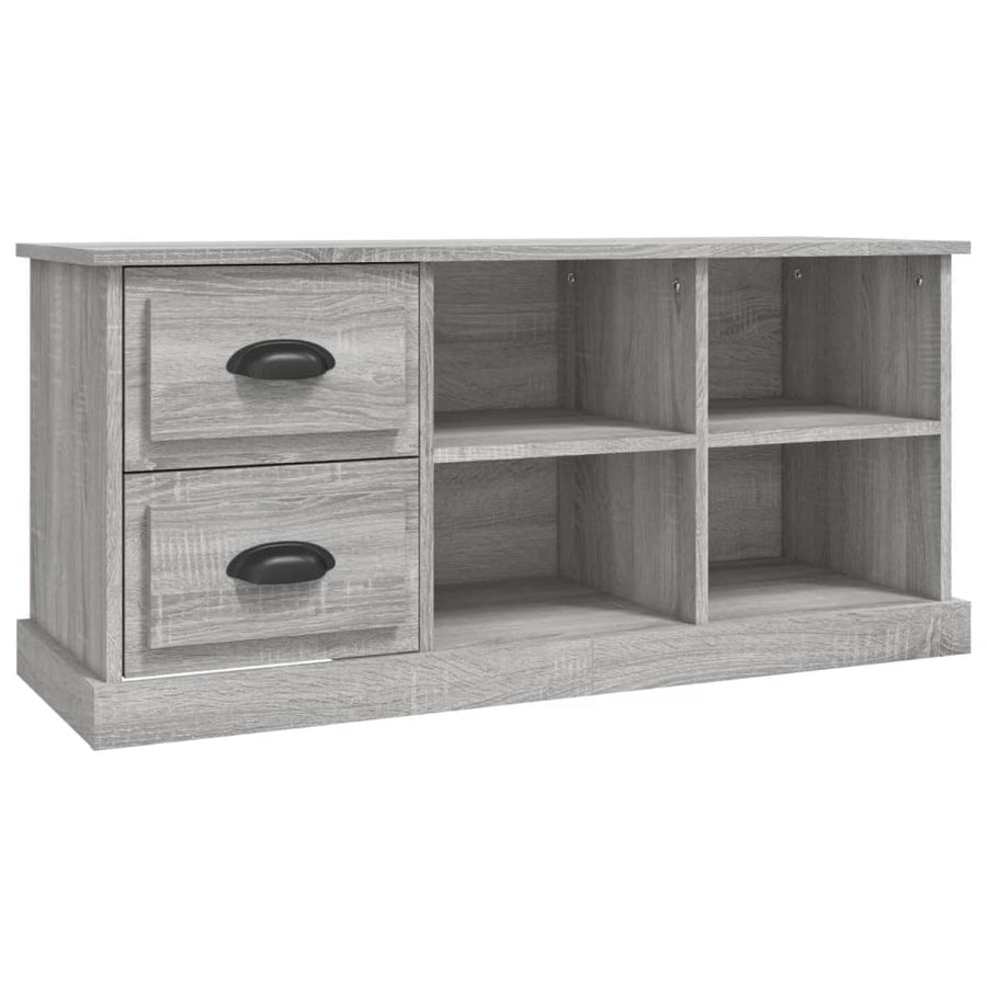 Tv-Meubel 02X35,5X47,5 Cm Bewerkt Hout Eikenkleur 102 x 35.5 x 47.5 cm Grijs sonoma