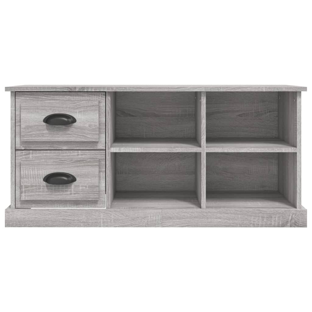 Tv-Meubel 02X35,5X47,5 Cm Bewerkt Hout Eikenkleur 102 x 35.5 x 47.5 cm Grijs sonoma