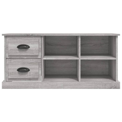 Tv-Meubel 02X35,5X47,5 Cm Bewerkt Hout Eikenkleur 102 x 35.5 x 47.5 cm Grijs sonoma