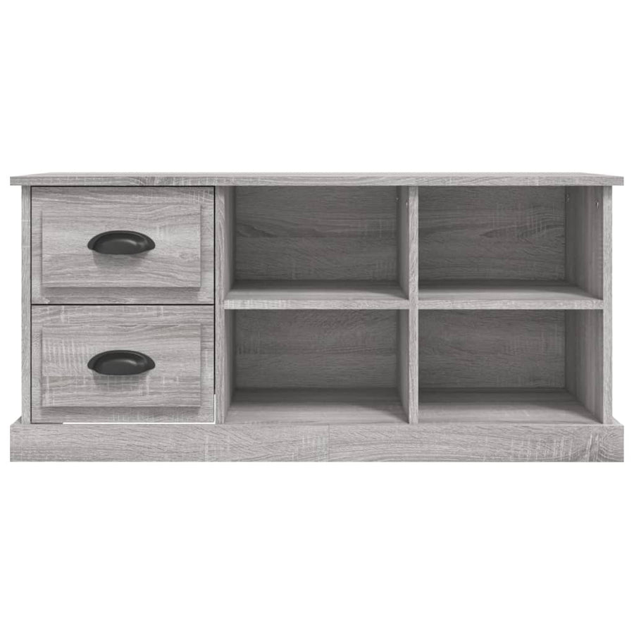 Tv-Meubel 02X35,5X47,5 Cm Bewerkt Hout Eikenkleur 102 x 35.5 x 47.5 cm Grijs sonoma
