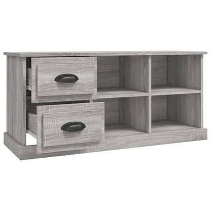 Tv-Meubel 02X35,5X47,5 Cm Bewerkt Hout Eikenkleur 102 x 35.5 x 47.5 cm Grijs sonoma