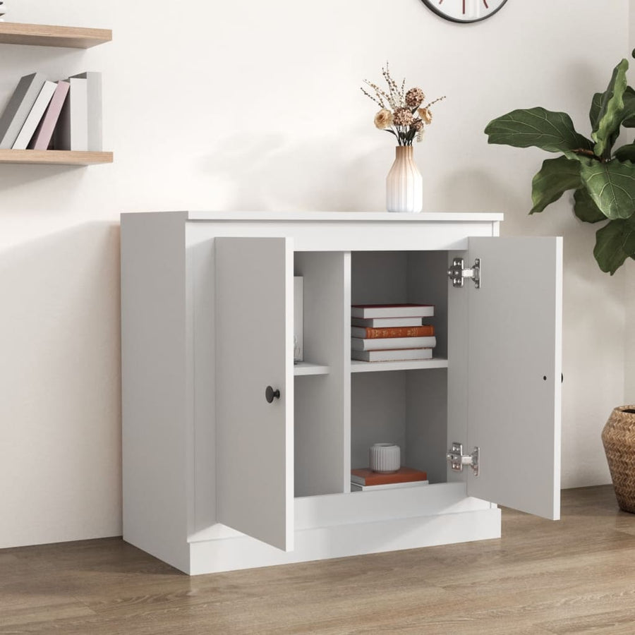 Dressoir 70X35,5X67,5 Cm Bewerkt Hout Wit
