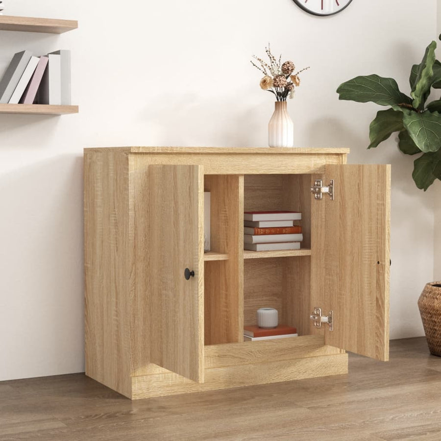 Dressoir 70X35,5X67,5 Cm Bewerkt Hout Kleurig Sonoma eiken