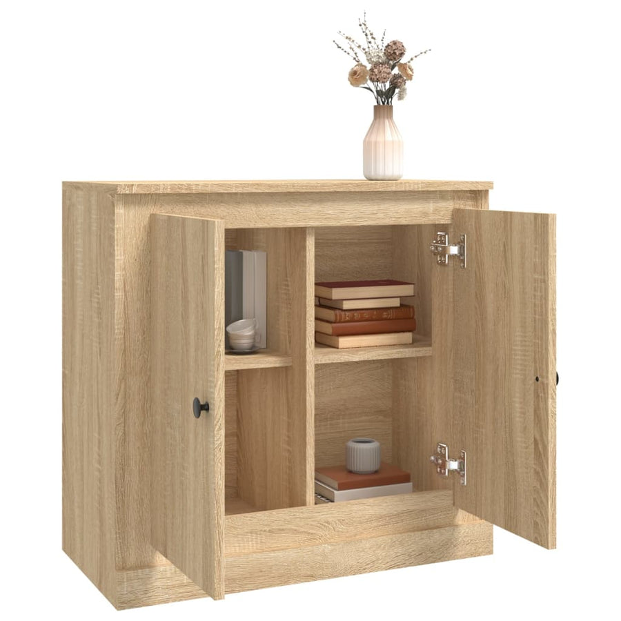 Dressoir 70X35,5X67,5 Cm Bewerkt Hout Kleurig Sonoma eiken