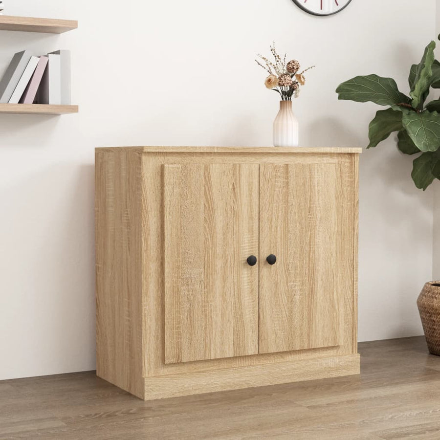 Dressoir 70X35,5X67,5 Cm Bewerkt Hout Kleurig Sonoma eiken