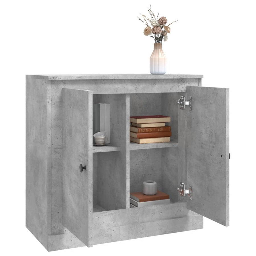 Dressoir 70X35,5X67,5 Cm Bewerkt Hout Betongrijs