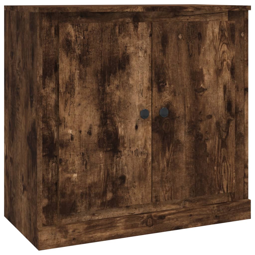 Dressoir 70X35,5X67,5 Cm Bewerkt Hout Kleurig Gerookt eiken